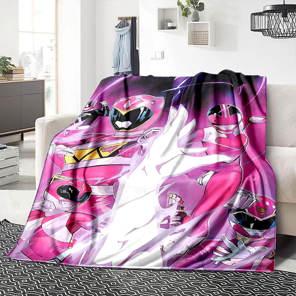 1Pc Power Rangers Teamup Blanket For Couch Bed Plush Cozy Fuzzy Blanket Super Soft Warm Blankets For Fall And Winter 0918261