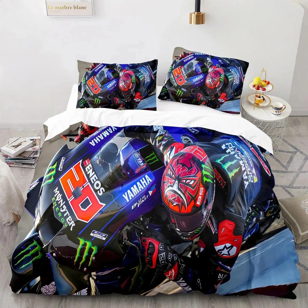 Druk 3D Marc Marquez 93 Pościel Zestaw Poszewka na Kołdrę Rozmiar Królewski Królowej Chłopcy Dorośli Pościel Kołdra Poszewka na Poduszkę