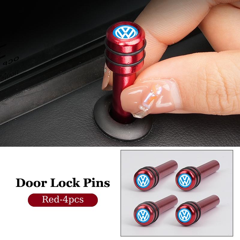 For VOLKSWAGEN VW 2/4pcs Car Door Lock Pins Universal Interior Door Lock Pull Pin Cover For Volkswagen VW Golf 4 6 7 Tiguan Pass