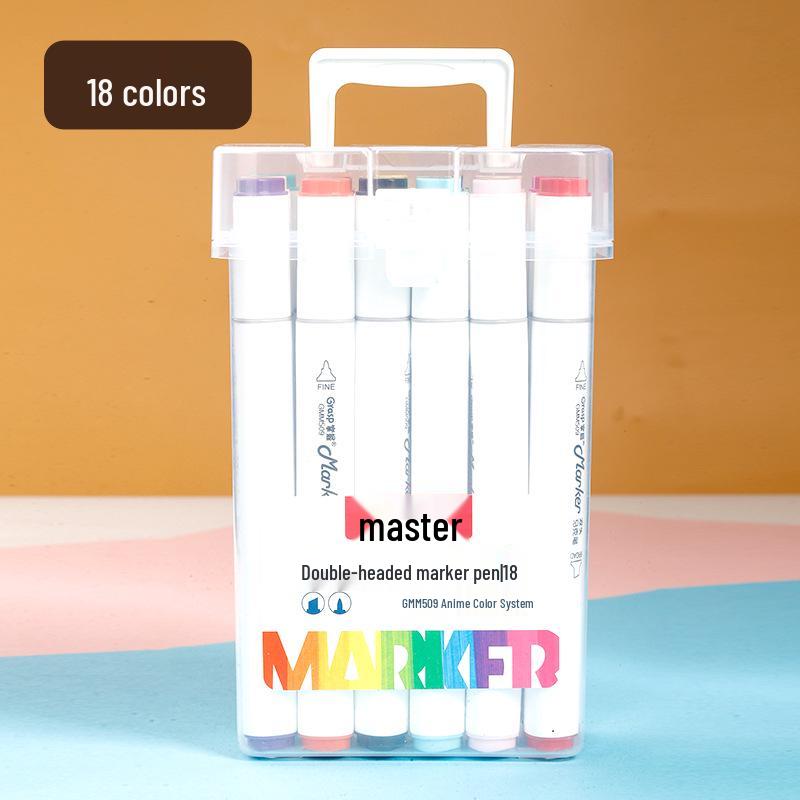 Master Dual-Tip Refillable Markers for Kids - Oil-Based Colored Pens for Art and Drawing