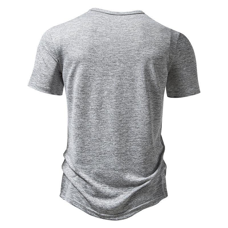 Camisas Henley de verano para hombre, informales, ajustadas, transpirables, para gimnasio, entrenamiento, camisetas atléticas, camisas básicas con botones para hombres, camisetas ligeras de manga corta