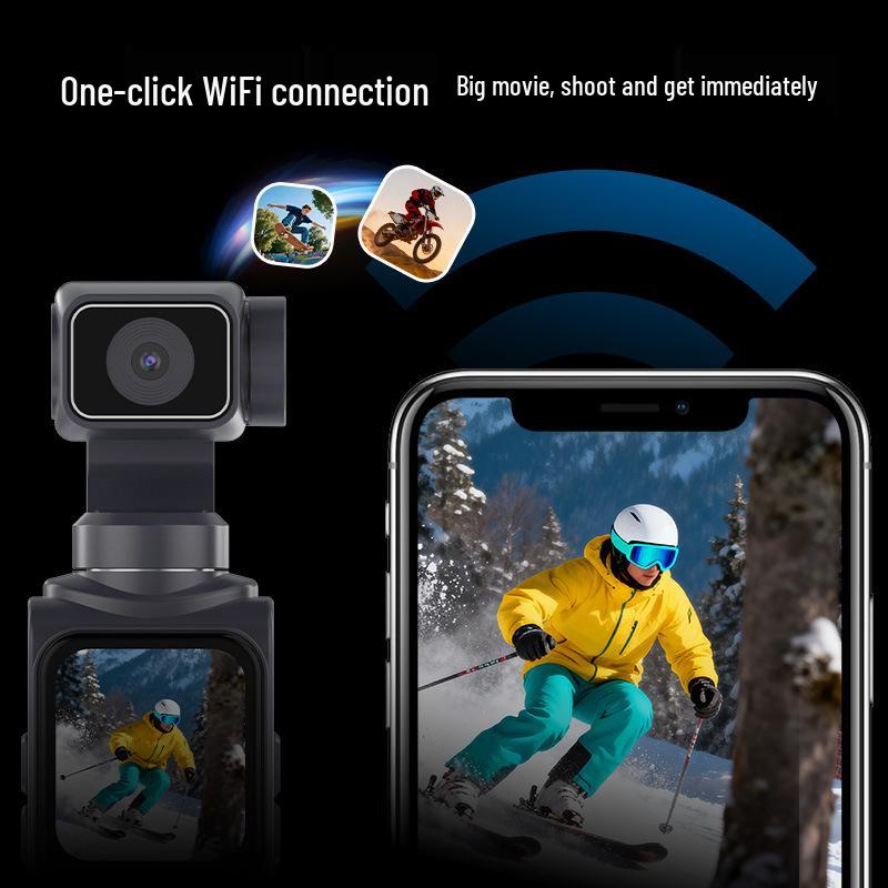 4K Ultra HD Handheld Vlog Camera with Gimbal for Travel and Outdoor Sports