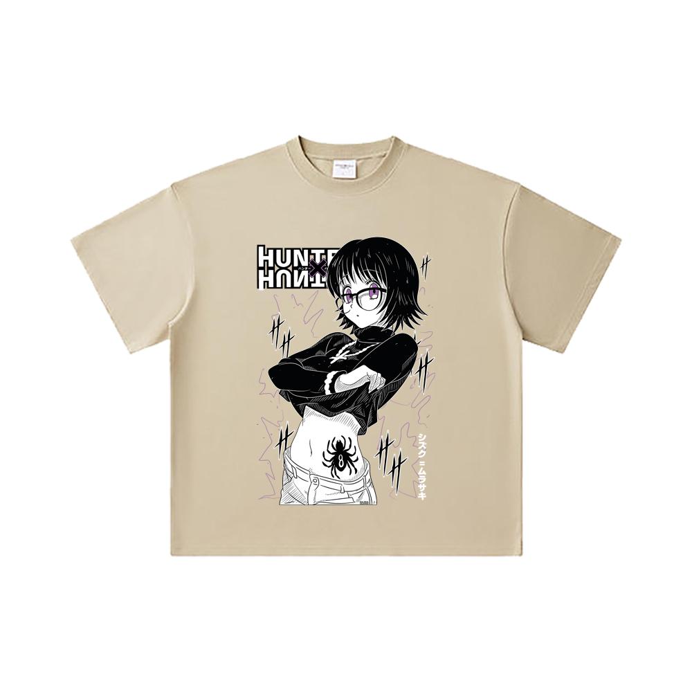 260 GSM Double Yarn 32 Count 100% Cotton HXH V9 Shizuku Print Unisex Heavy Cotton T Shirt