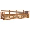 Outdoor Sofa Set 3 Pcs Natural Solid Acacia Wood