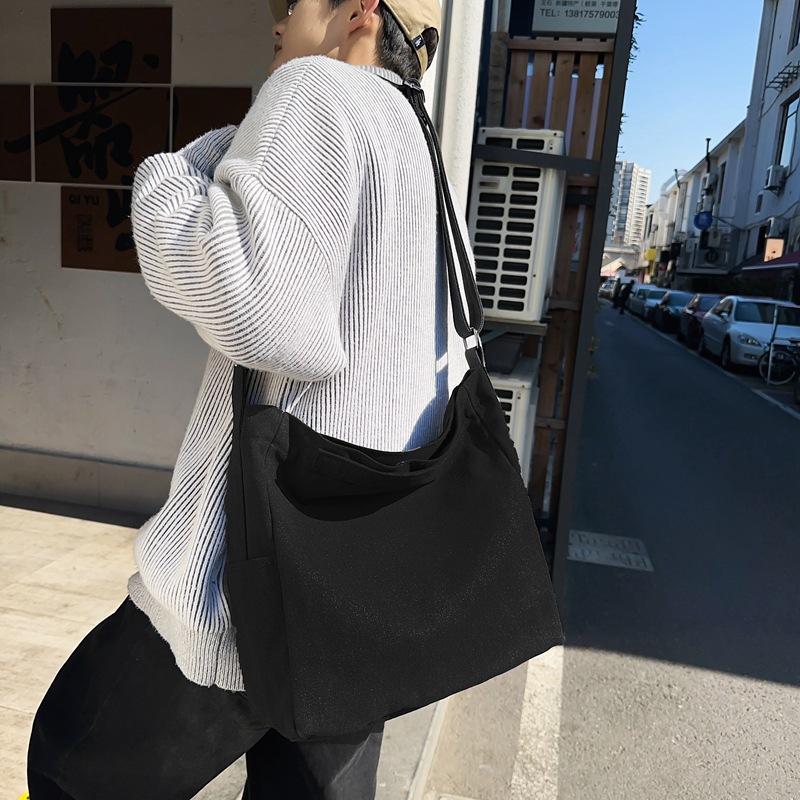 Women'S Spring New Commuting Canvas Bag Large Capacity Versatile College Student Shoulder Tote Bag