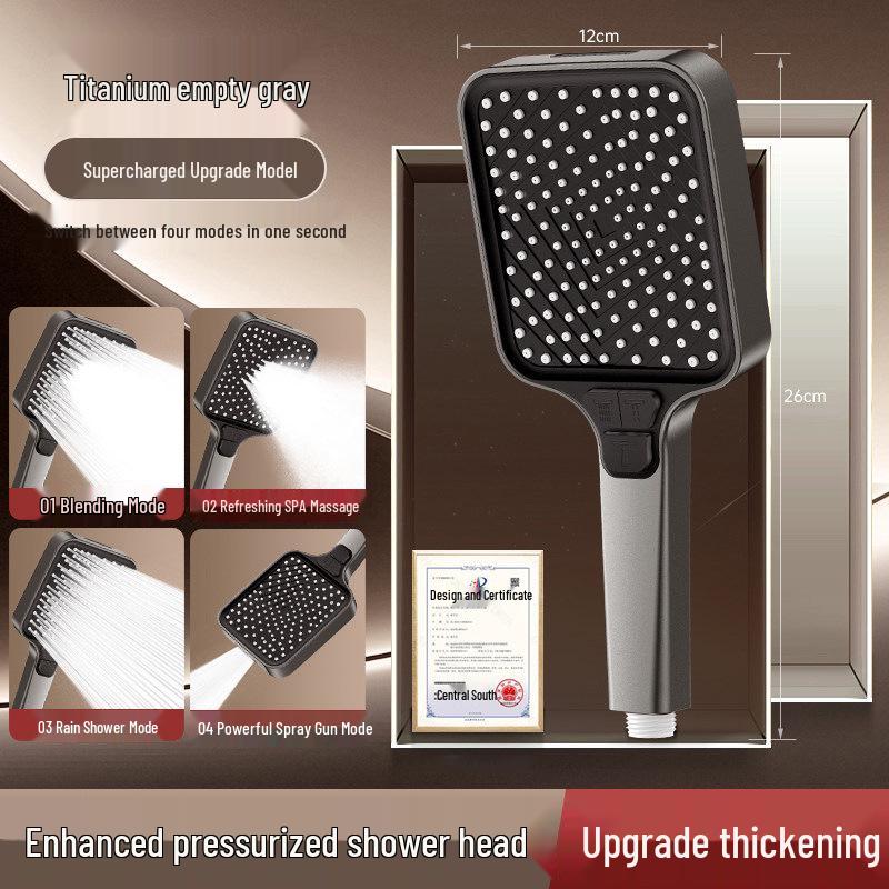 Cross-border Booster Square High-Pressure Shower Head