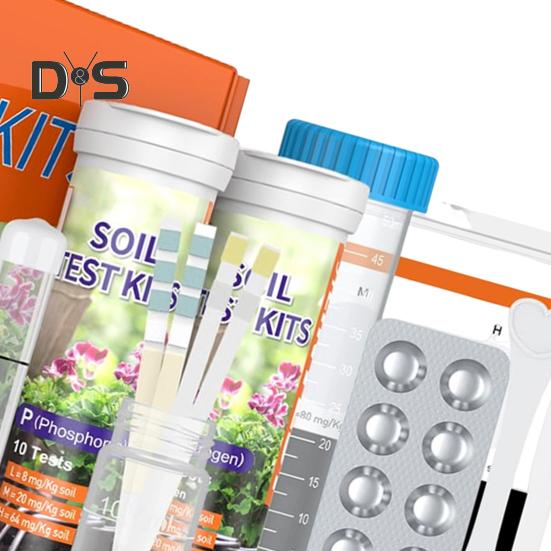 40 Foi Hârtie Test Sol 4 în 1 Kit Test Sol pentru PH Azot Fosfor Potasiu Set Tester Sol Interior Exterior pentru Grădină Curte Fermă