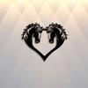 Bohemian Horse Iron Wall Decor Handmade Metal Sculpture Living Room Art