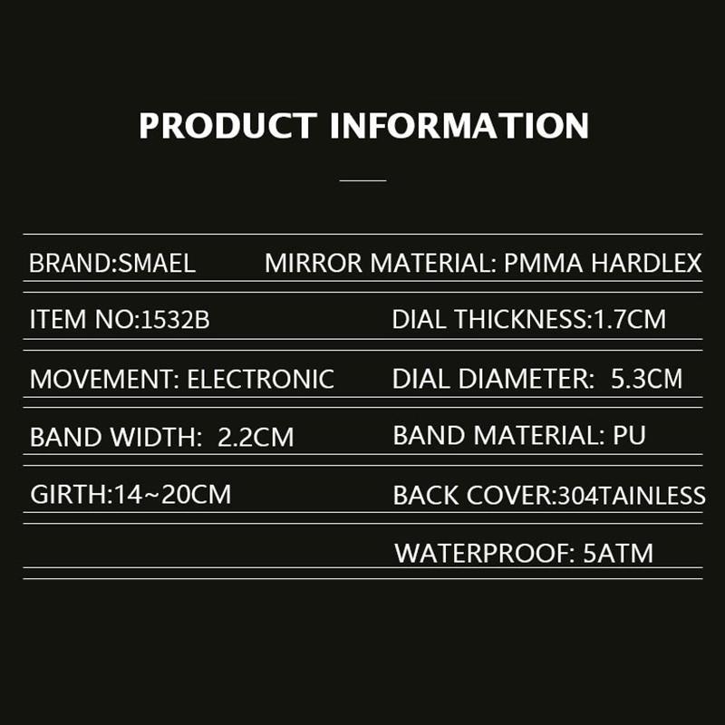 SMAEL LED Digitaluhren Luxusuhr Herren Militäruhren Alarmuhren Sport Wasserdicht