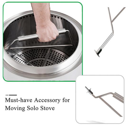 

Ручка печи Портативная металлическая ручка печи для костра Удобный инструмент для подъема печи для пикника на открытом воздухе