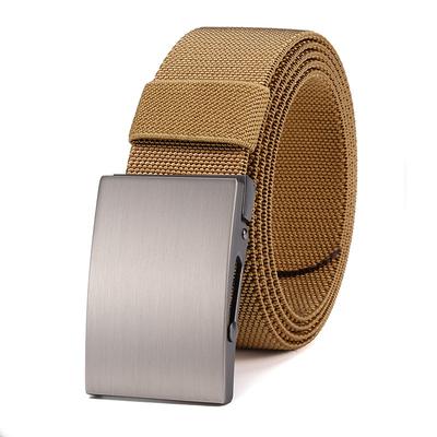 Herren Gürtel Automatische Schnalle Nylon Outdoor Pendeln Lässig Canvas Gürtel Legierung Stufenloser Verstellgürtel Herren