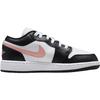Air Jordan 1 Low GS Black Rust Pink Kids Sneakers White 553560-165