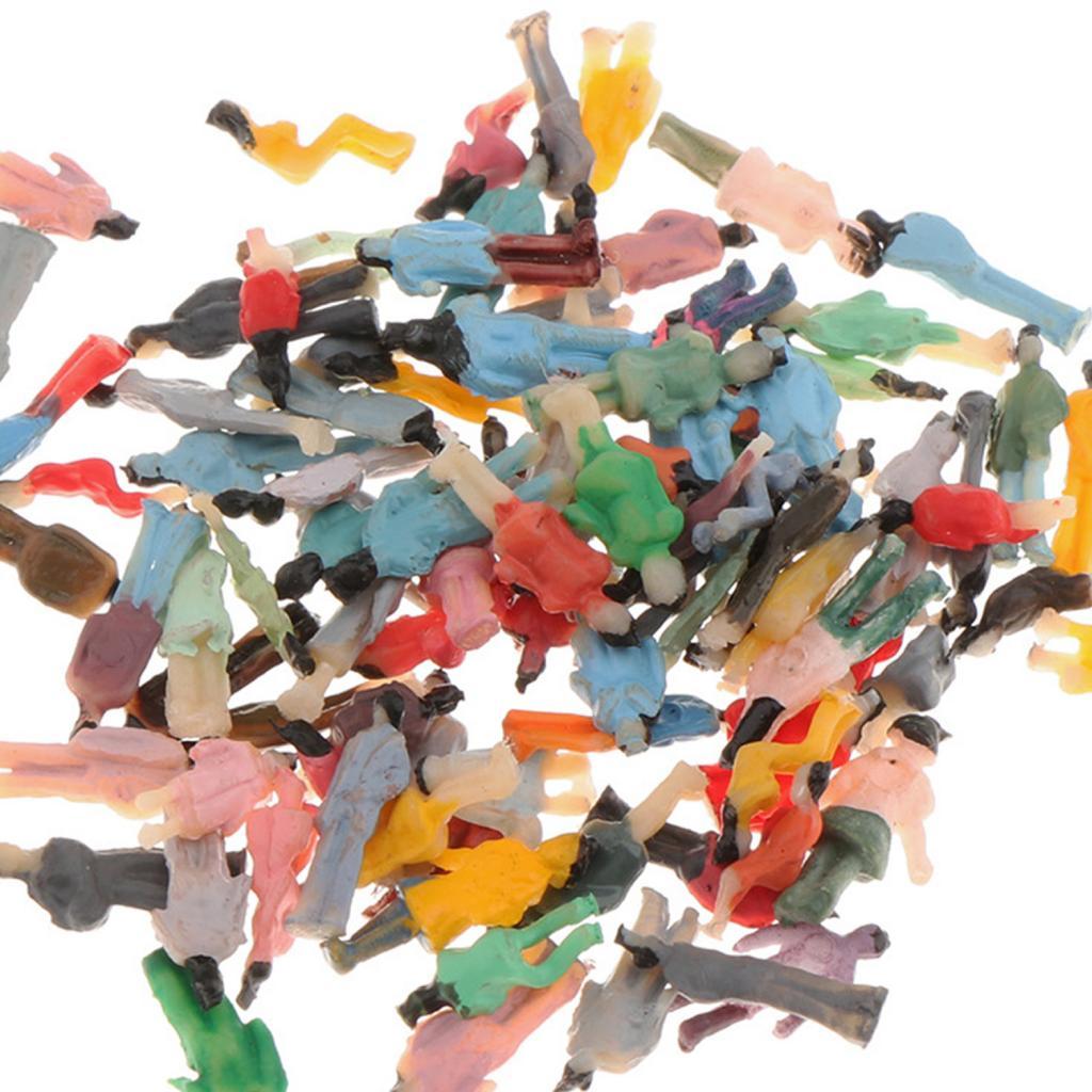 200Pcs Mixed Tiny People Figure Train LAYOUT Standard 1:200 Scale
