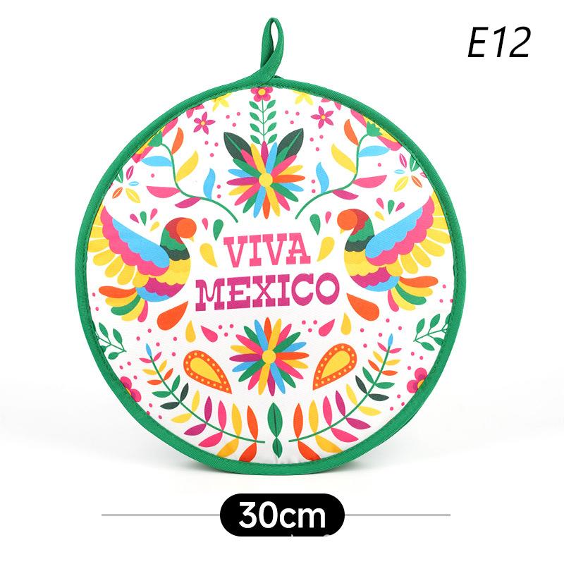 

30cm Print Round Pancake Bags Tortilla Heating Pancake Insulation Bags Heat Insulation Microwave Food Insulation Cover 30cm