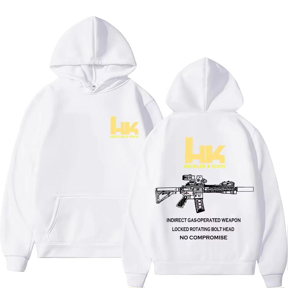 Heckler & Koch HK M4 Graphic Print Vintage Unisex Loose Warm Streetwear Fall Winter Hoodie