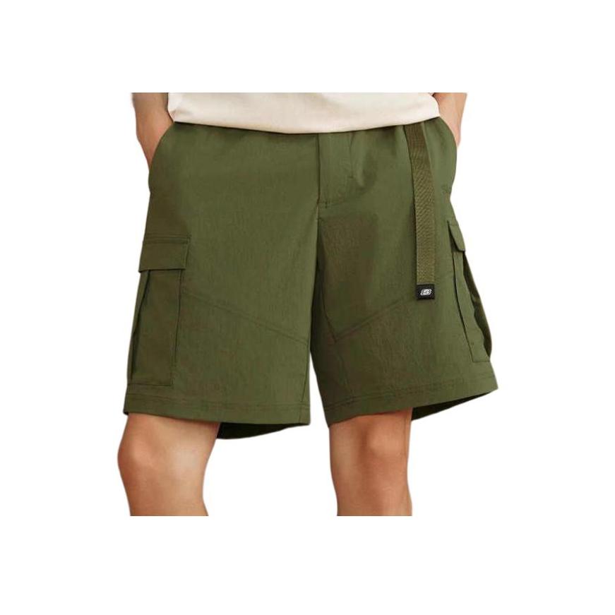 Skechers Sports Lifestyle Series Comfortable Breathable Loose Fit Three-Quarter Casual Shorts Women Shorts Martini-Olive-Green L225W180-05HR