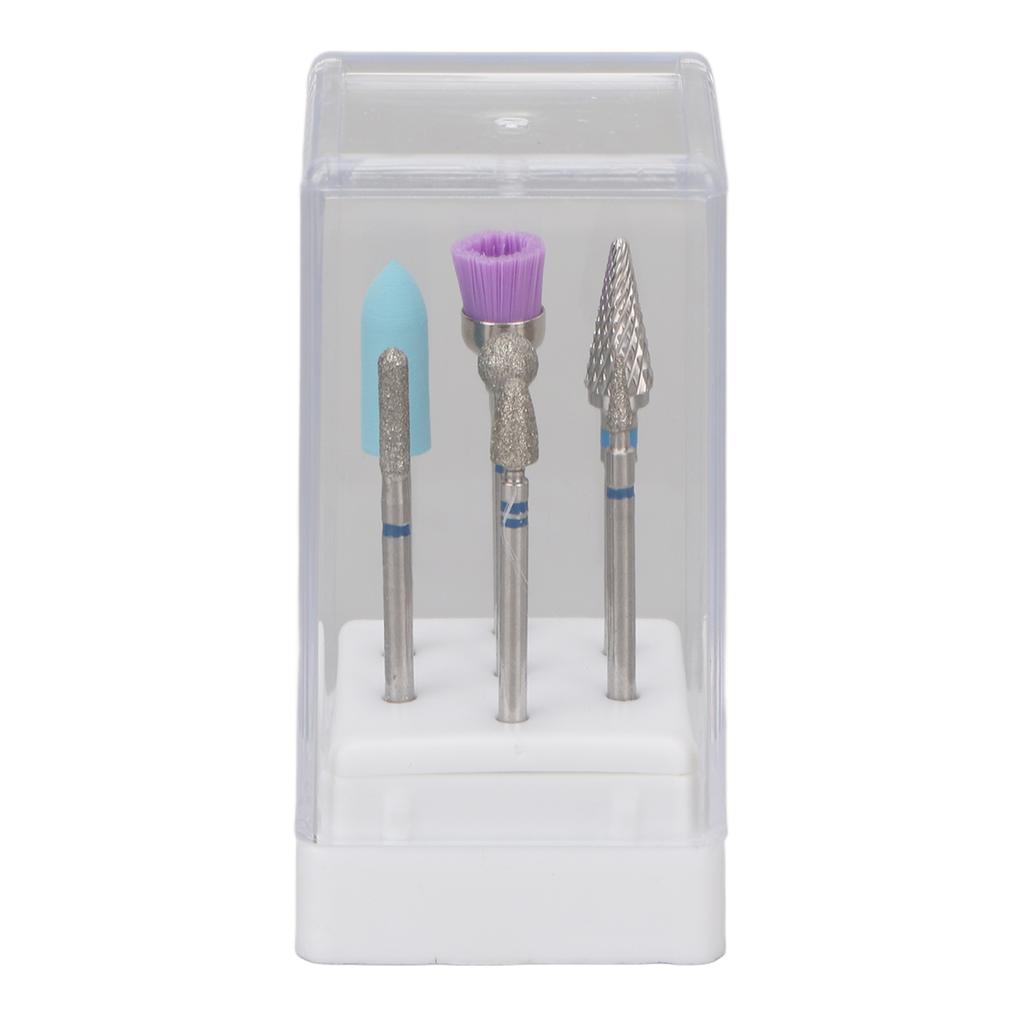 7pcs Nail Drill Bit Set Stainless Steel Portable Professional Fast Removal Nail Grinding Bits