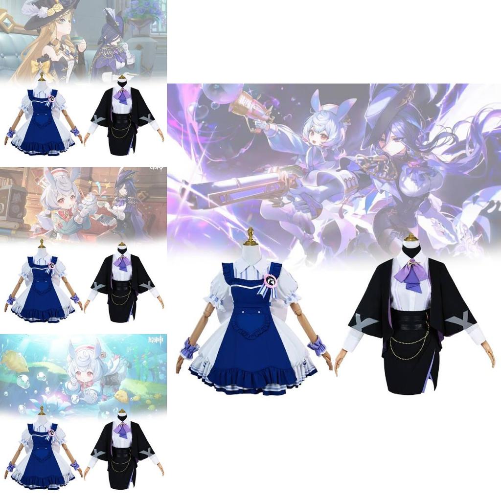 Genshin Impact Cosplay Outfit For Klee Featuring Cute And Vibrant Blue And Black Colors