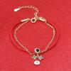 Women's Small Fresh Reindeer Red Rope Bracelet - Christmas & Birthday Gift