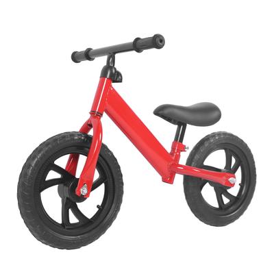 Toddler Balance Bicycle 12inch High Carbon Steel Seat Height Adjustable with 2 Foam Rubber Wheels Kids Walker Bike for Sports