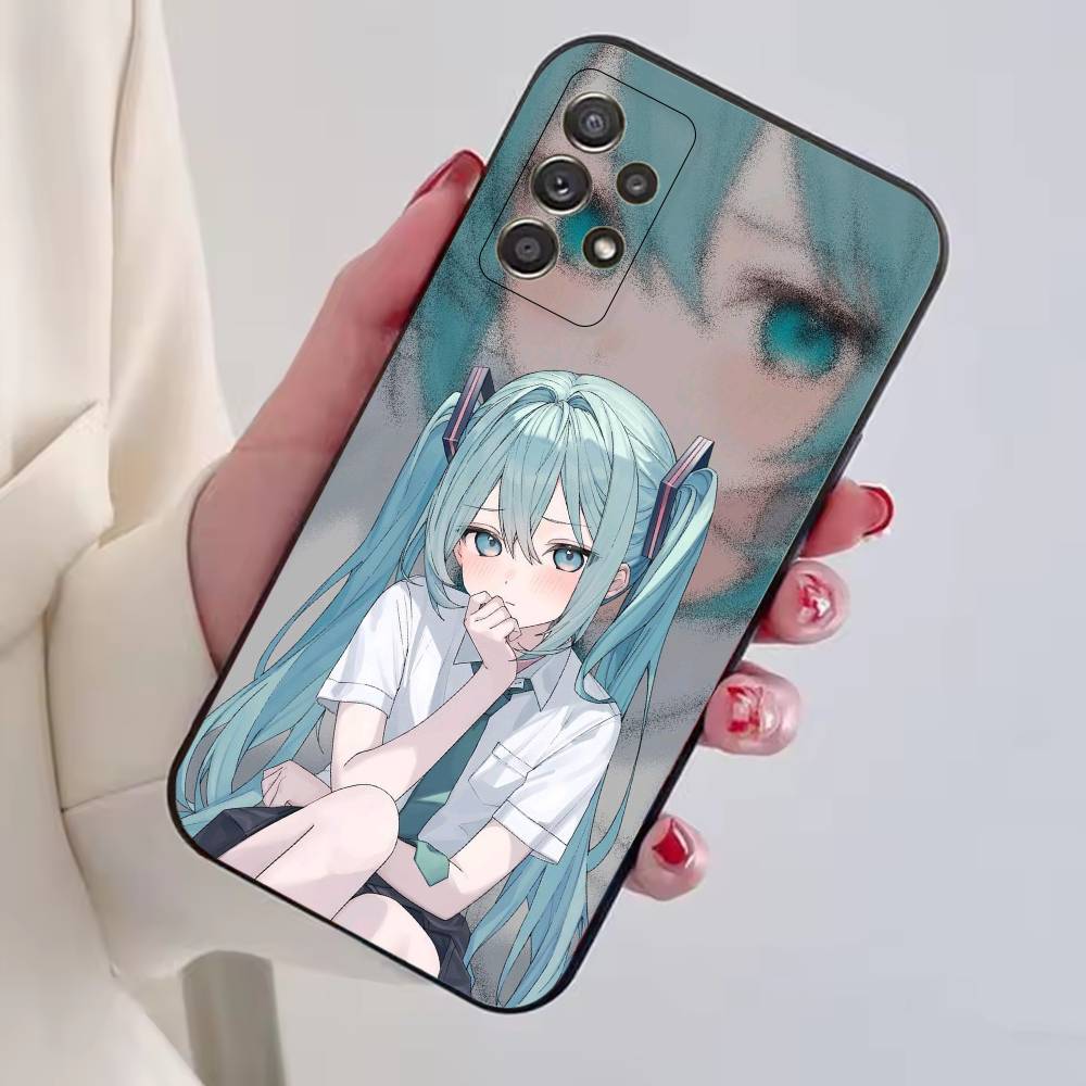 

Мультяшная Аниме Чехол для Телефона Hatsune Miku Для Samsung S25,S24,S21,S22,S23,S30,Ultra,S20,Plus,Fe,Мягкий Силиконовый Черный Чехол Samsung S21Ultra