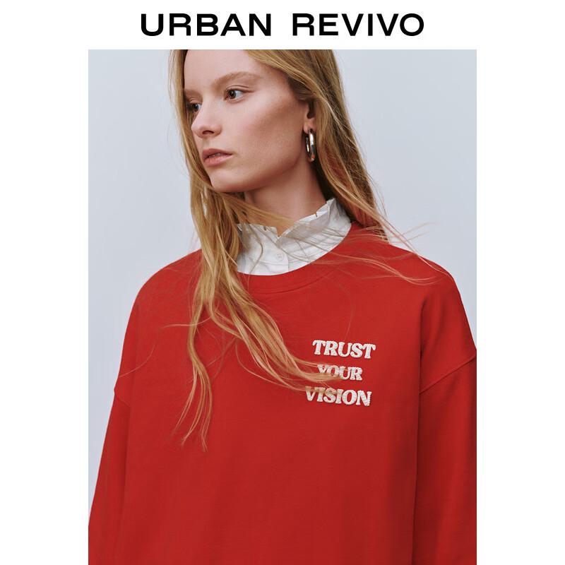 UR Women's Color Block Letter Loose Sweatshirt