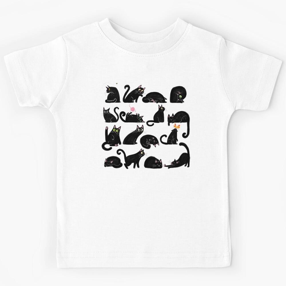 Many Black Cats Kids T-Shirt 100