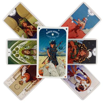 Tarot Cards of White Numen: A Sacred Animal Prophecy Divination Deck English Entertainment Board Game