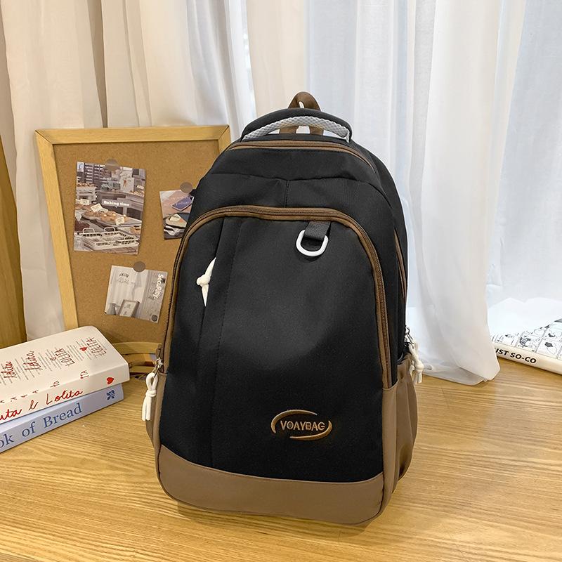 New high-value schoolbag ins niche casual large-capacity backpack, Korean version backpack for junior and high school students