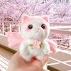 Metal Clip Cat Bag Charm Kitten Pendant Plush Animal Keyring  Backpack Accessories