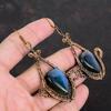 Labradorit Ohrring Kupferdraht umwickelter Ohrring Handgefertigter Edelsteinschmuck Einzigartige Ohrringe Kupferschmuck Geschenke für Mama Ohrring im neuesten Design