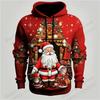 2027 Ny Jule Hættetrøje Sweatshirt Tegneserie Julemand 3D Print Hættetrøje Mænd Kvinder Mode Rensdyr Træningsdragter Mænd Tøj Gave