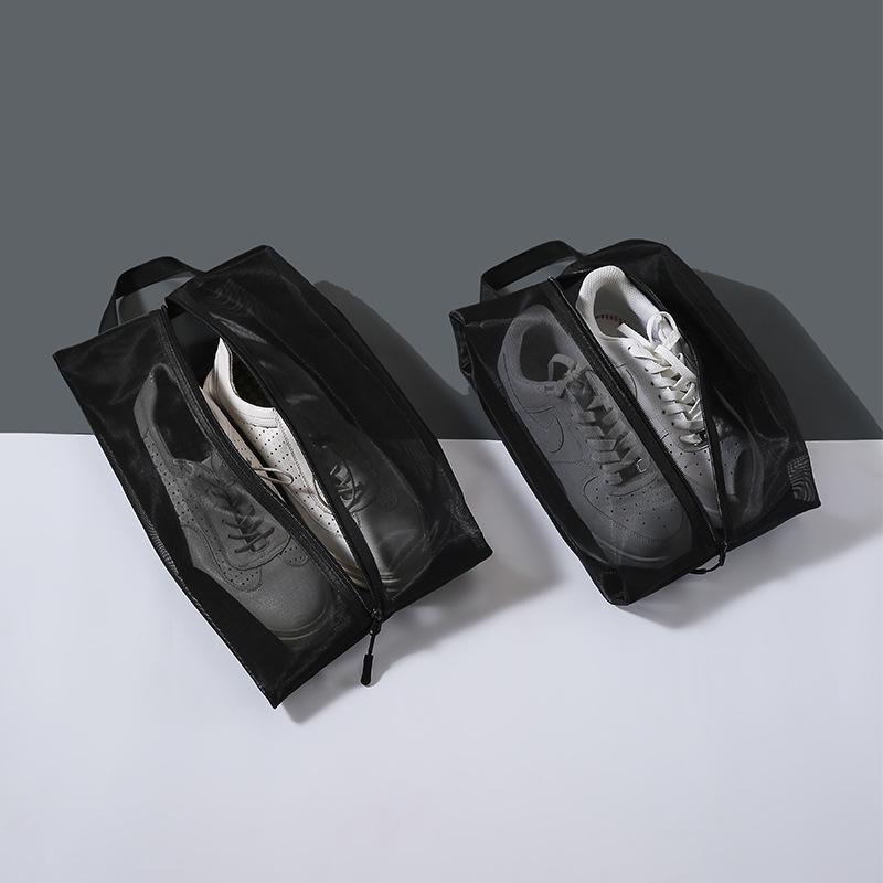 Outdoor Multi-Functional Transparent Mesh Shoe Bag with Print Logo