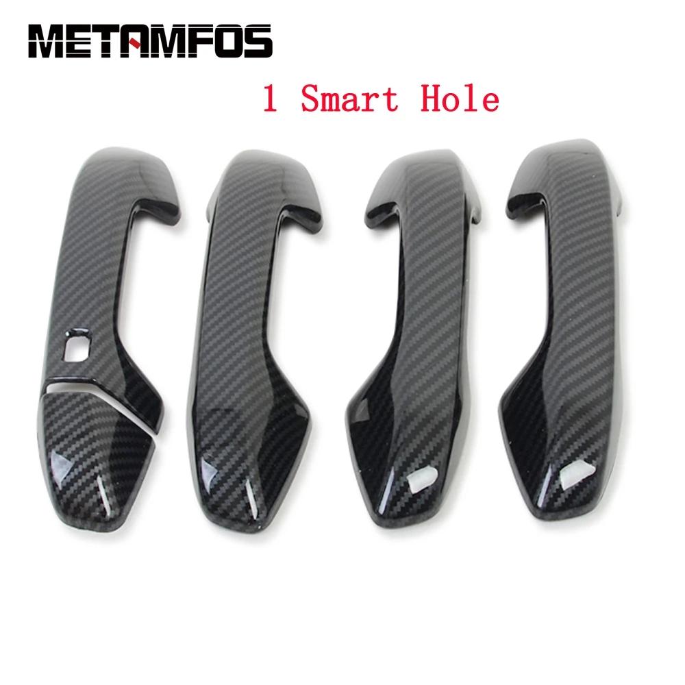 For Kia Seltos - 2024 2025 Carbon Fiber Side Door Handle Bowl Cover Trim Protection Cap Exterior Accessories Car Styling