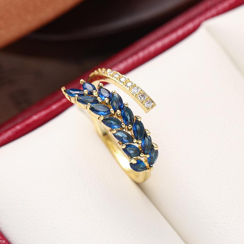 Elegant Wheat Ear Adjustable Ring for Women Exquisite Versatile Jewelry