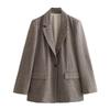 PB&ZA Women's Herringbone Suit Jacket - 2024 Autumn/Winter Versatile Design
