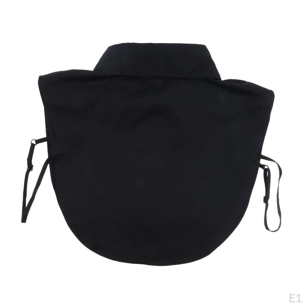 Abnehmbarer Kragen, Halbhemd, Bluseneinsatz, Einsatz Schwarz