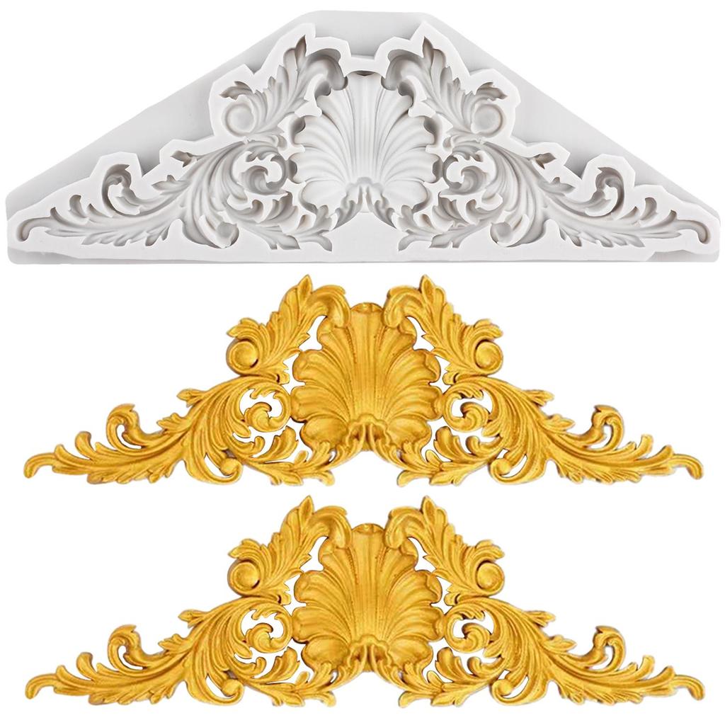 Baroque Relief Flower Lace Silicone Molds Baroque Avatar Head Fondant Mold Cake Decorating Tools Cupcake Topper Candy Chocolate Gumpaste Mold