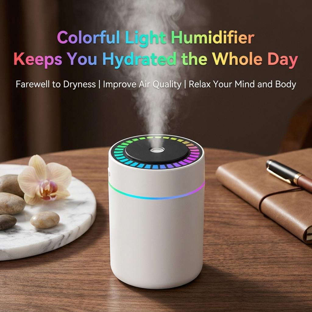 USB Power 180ML Mini Electric Air Humidifier Aromatherapy Aroma Diffuser Essential Oil with Colorful Lights for Car Bedroom Home