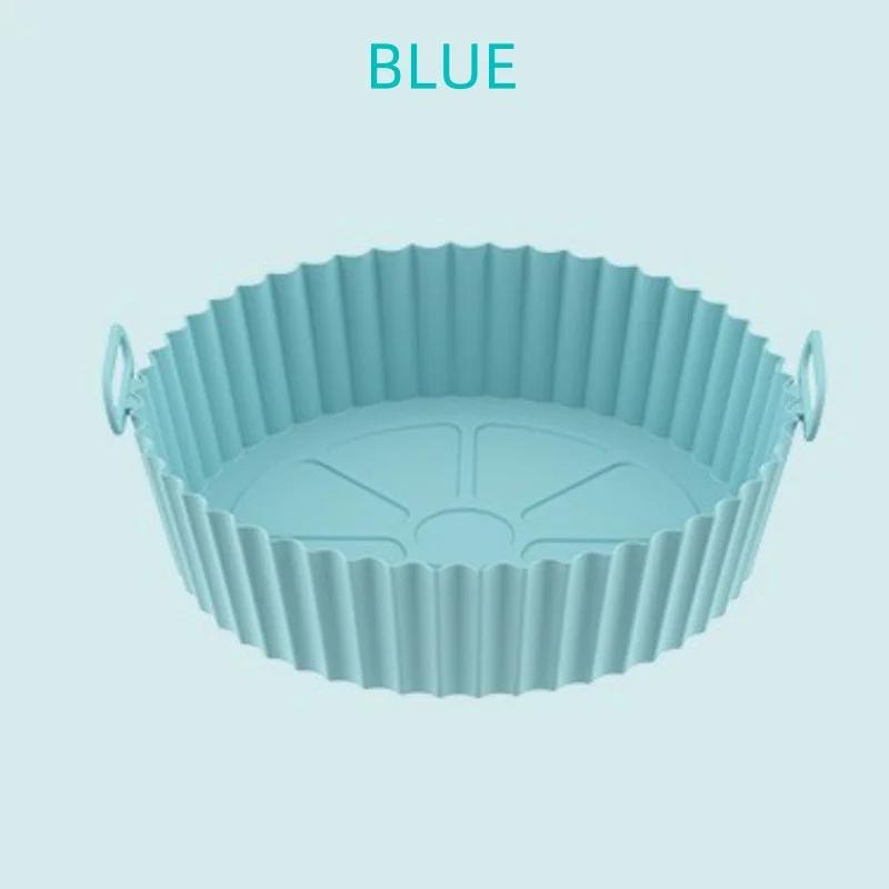 Air Fryer Silicone Basket Reusable Container Accessories Oven Tray Pizza Fried Chicken Baking Mold Protector Kitchen Tool