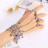 Flower Bell Bracelet Silver Color Hand Chain Adjustable Vintage Bracelet  Ladies
