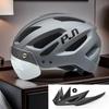 PJT Nowy LEDowy Kask Rowerowy Z Wizjerem Przeciwsłonecznym Ładowalny LED Męski Kask Rowerowy Osłona Przeciwsłoneczna Kaski Rowerowe Drogowe MTB