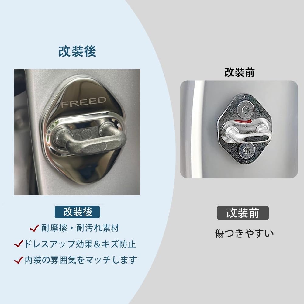 TADOKAPATU FDT-MGY Honda New Model Freed GT Series Striker Cover, Door Lock Cover, Plating,