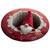 60*60cm Christmas Round Carpet 3D Special-shaped Bedroom Door Mat Santa Claus Floor Mat  Home Decor