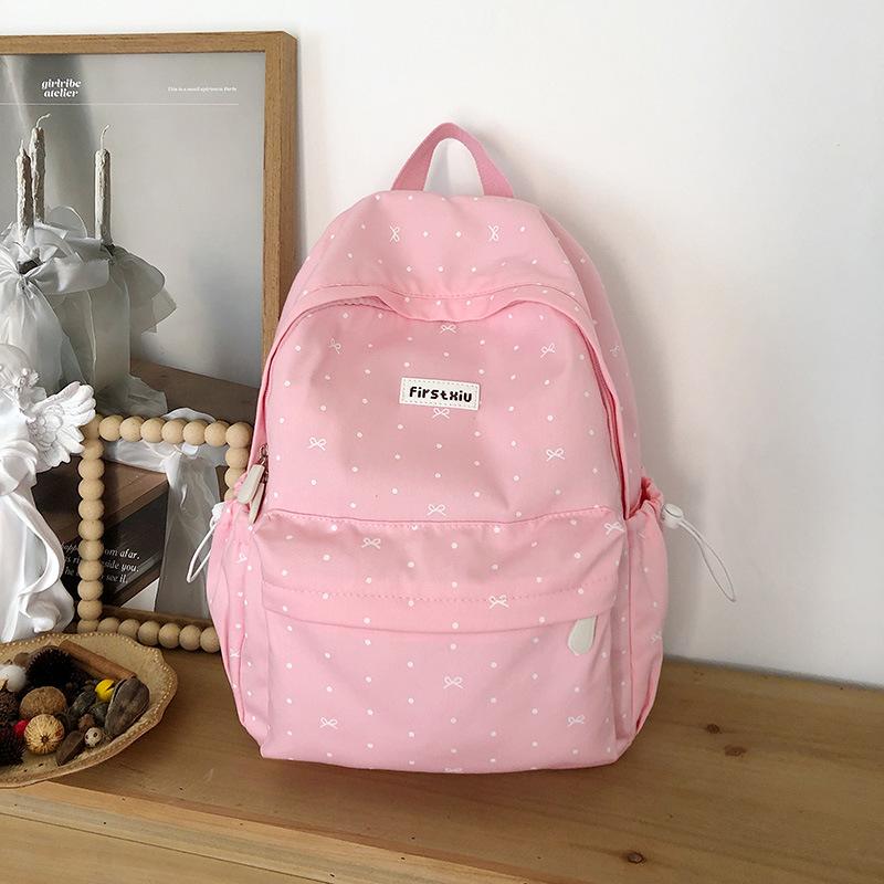 Printed Backpack Junior High School Student Lightweight Schoolbag Women's Travel Large Capacity Backpack