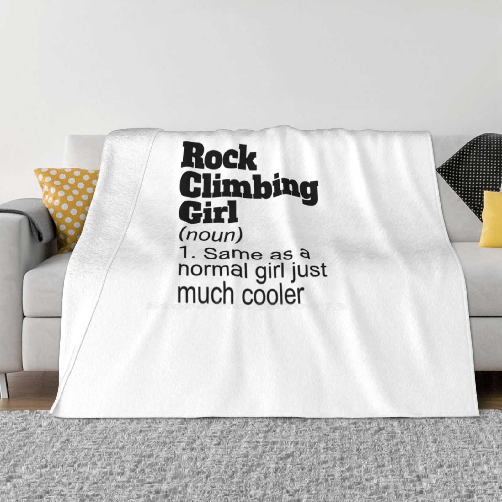 Девушка скалолазка Определение Мягкое теплое одеяло Диван/Кровать/Путешествия Любовные подарки Скалолазание Скалолаз Стены Альпинизм Свободное лазание 30x40in