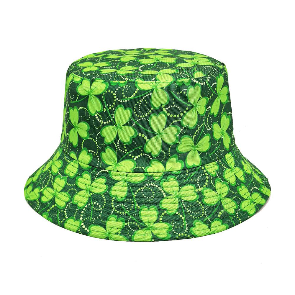 Saint Patrick Floral Digital Print Vintage Style Sun Hat For Spring Party And Outdoor