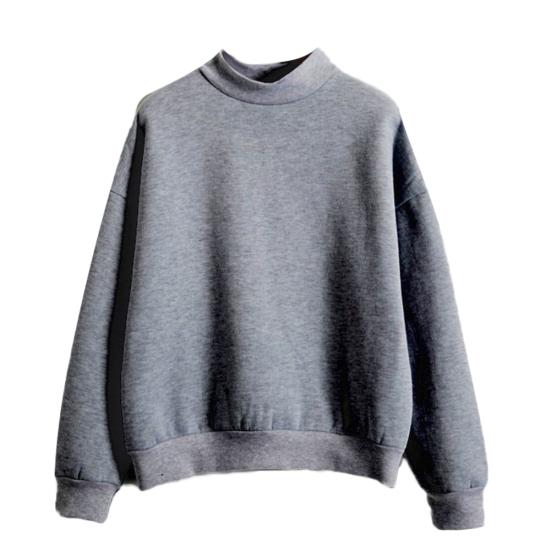 Autumn Winter Casual Women Solid Color Crew Neck Long Sleeve Sweatshirt Pullover