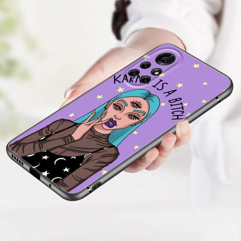 Aesthetic Devil Woman Phone Case For Huawei Honor 60 50 SE 30S Mate 30 20 10 Lite 40 Nova 9 8 Pro Y60 8i 7i 7SE 5T Premium Cover