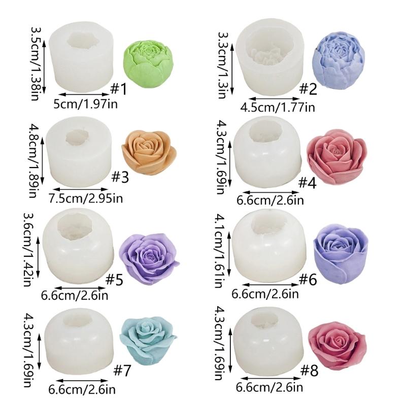 Silikonové formy na výrobky Opakovaně použitelné odlitky Epoxidové formy 3D výroba svíček Jemné silikonové DIY 3D ruční výrobky Roztomilé formy